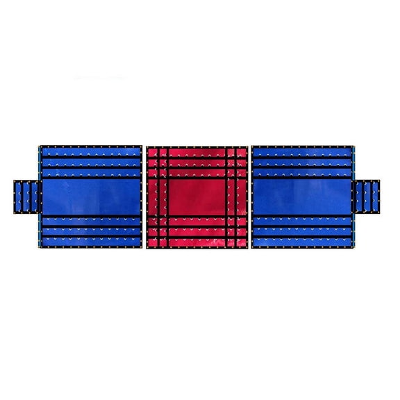 Superlight 14oz 3 Pc Lumber Tarp (8' Drop) - Blue Ends, Red Middle