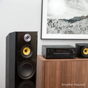 Fluance Signature HiFi 3-Way Floorstanding Tower Speakers with Dual 8 Woofers for 2-Channel Stereo Listening or Home Theater System - Black Ash/Pair (HFF)