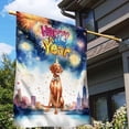 thumbnail image 3 of Happy New Year with Vizsla Fireworks Holiday Xmas Winter 2025 House Flag 28x40in Double Sided Vizslas Dog Lover Gifts Idea Outdoor Decor - 00025, 3 of 5