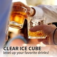 thumbnail image 4 of Cubetera para hielo claro cubos grandes de 2 pulgadas silicona cuadrada para whisky bourbon old fashioned, 4 of 6