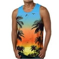 thumbnail image 2 of BVOFAR Summer Beach Tank Tops for Men Casual Sleeveless Vacation T Shirts Novelty Palm Print Hawaiian Shirt Big and Tall Multicolor XXL, 2 of 5