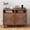 Brown - with Door & Charging Station, variant on May in Color Nightstand for Bedroom, Black Side Table with Charging Station, Accent Bedside Table with Solid Wood Legs for Living Room