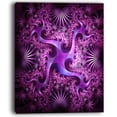 thumbnail image 2 of Glowing Purple Fractal Flower Design - Abstract Wall Art Canvas, 2 of 3