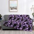 thumbnail image 2 of Yiaed Cartoon Black Cats Print Blanket Throw Blanket Soft Cozy Flannel Blanket for Home Bed Sofa Couch Chair-50"x40", 2 of 6