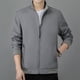 thumbnail image 3 of Chaqueta cortavientos de color liso con cremallera para hombre, chaqueta de gran tamaño para otoño, abrigo de primavera para hombre, chaquetas de acampada para hombre, ropa de trabajo ajustada para ho, 3 of 5