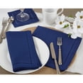thumbnail image 2 of Navy Blue 100% Polyester Cocktail Cloth Napkin with Hemstitched Border, 6" Square - (12 Piece)., 2 of 2