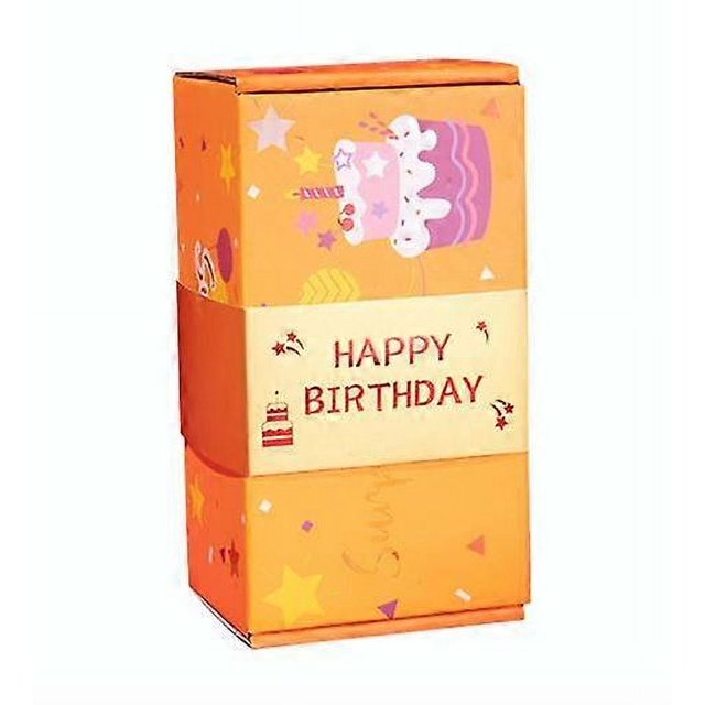 Caja de rebote, divertida caja de regalo sorpresa, romántica caja de rebote con sobre rojo, regalo de cumpleaños para adultos y niños, 20 cajas de rebote amarillas, FELIZ CUMPLEAÑOS