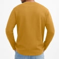 thumbnail image 5 of Dwellite Mens Long Sleeve Shirts Fashion Crew Neck T-Shirts Classic Basic Casual Plain Soft Tee Shirts Yellow 2XL, 5 of 9