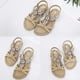 thumbnail image 4 of KIDENG Sandalias De Mujer Con Tacón Ocio De Verano Cuentas Planas De Diamantes De Imitación Zapatos De Playa Bohemia Cómodos 560-22, 4 of 4