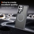 thumbnail image 4 of Designed for Magnetic Samsung Galaxy S25 Ultra Case,[Compatible with MagSafe] [Military Grade Drop Protection] Slim Hybrid Translucent Matte Shockproof with Anti-Fingerprint Phone Case,Gray, 4 of 9