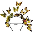thumbnail image 6 of opolski Women Performance Hair Hoop Dressing Exaggerated Simulation Butterflies Decor Headband Party Wedding Colorful Headpiece Multicolor, 6 of 8