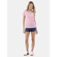 thumbnail image 2 of No Boundaries Scoop Neck Tee with Short Sleeves, 1 or 3-Pack, Women’s, 2 of 6