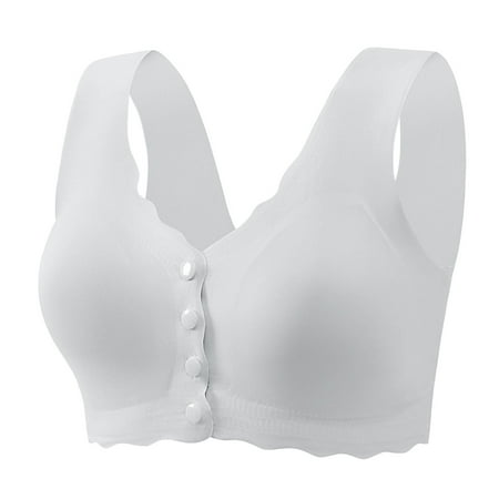 Xdegoge Women Clothes Clearance Under $5 Front Closure Bras for Women No Wire Push Up Bras Plus Size Full Coverage Bras High Impact Adjustable Strap Ladies Bras Lingerie Clearance Online Sales