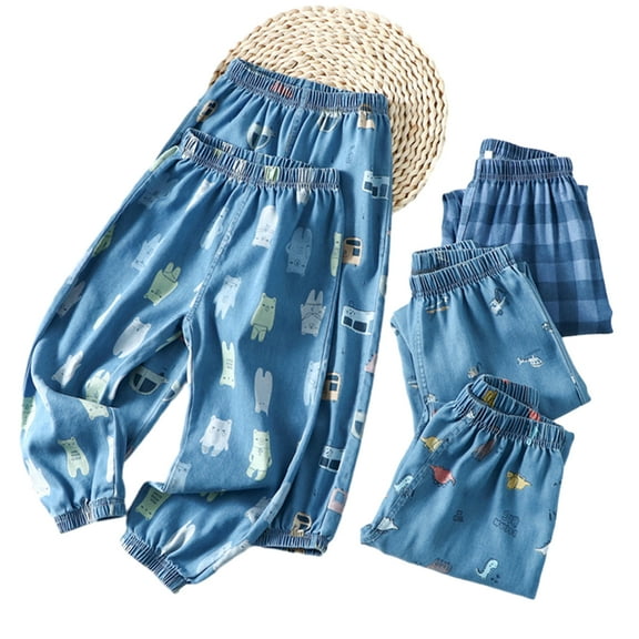 Nmmacb 2-9T Kids Toddler Bloomers Pants for Boys Girls,Baby Printing Joggers Pants Cotton Sweatpants Elastic Waist Pants
