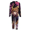 thumbnail image 5 of Yu-Gi-Oh Unisex Onesie Pajamas Zipper Jumpsuit Hooded One Piece Sleepwear for Family Mens Womens, 5 of 7