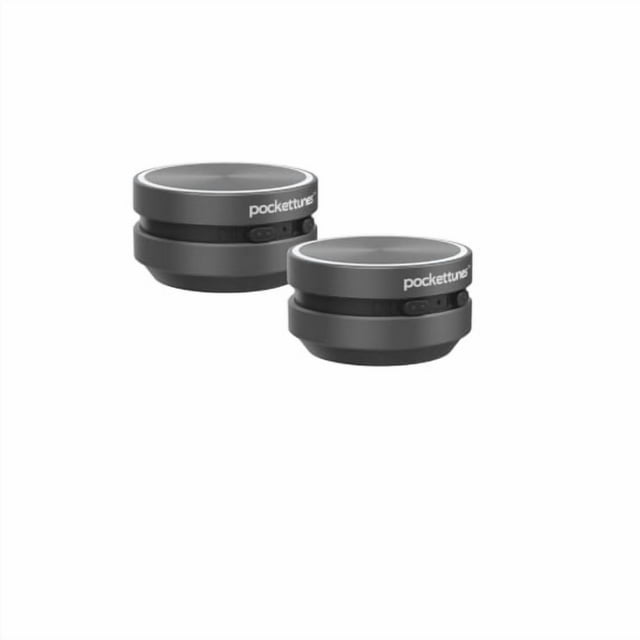 PocketTunes Haut-Parleurs Mini à Conduction Osseuse / Bluetooth Sans Fil / Transforme les Surfaces en Haut-Parleurs / Compact et Portable - Noir