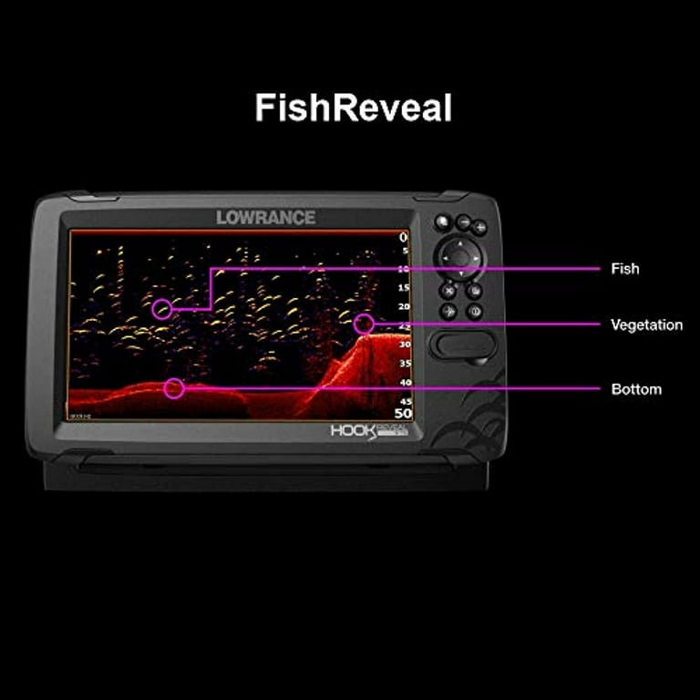 LOWRANCE HOOK REVEAL 7X GPS FISHFINDER W/ TRIPLESHOT T/D 000-15515