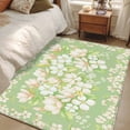 thumbnail image 4 of Area Rugs 2.7'x5', Spring Floral Carpet for Living Room Bedroom Dining Room, Watercolor Orchid Flowers Leaves Botanical Green Throw Kitchen Rugs Non Slip Washable Rectangle Indoor Outdoor Rugs, 4 of 8