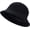 Black, variant on Women Cloche Bucket Hat  Faux  Felt Hat Winter Warm Church Bowler Cap Ladies Fedora Fall  Round Cap