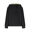thumbnail image 6 of 2025 New Fashion Plus Size Women's Solid Color Long Sleeved Zipper And Fleece Hooded Sweatshirt Jacket Top, 6 of 9