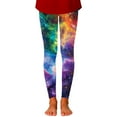thumbnail image 3 of Kiijoy Girls Galaxy Starry Sky Leggings Elastic Waist Stretch Workout Tights, Sizes 3-14, 3 of 4