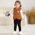 thumbnail image 6 of GYRATEDREAM Baby Boys Girls Fleece Vest Zip Up Cute Bear Jackets Fuzzy Fall Winter Warm Clothes Newborn Outwear for Toddler Infant 0-3Y, 6 of 8