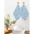 thumbnail image 2 of Blue Boho Kitchen Dish Towels for Drying Dishes Set of 4, Vintage Ethnic Tribe Abstract Art Geometric Waffle Weave Microfiber Hand Tea Bathroom Towels Quick Dry & Absorbent Towel 12x12, 2 of 7
