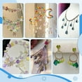 thumbnail image 6 of 200pcs Faceted Teardrop Charms 10 Colors Transparent Glass Crystal Pendants Wire Wrapped Glass Charms Drop Dangle Charms for Necklace Earring Bracelet Craft Making, 6 of 6