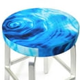 thumbnail image 6 of Goofa Blue Shell Printed Stool Covers Round, Waterproof Round Bar Stool Covers Anti-Slip Round Bar Stool Seat Cover with Elastic Bands Durable -14 inch, 6 of 7