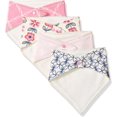 thumbnail image 2 of Touched by Nature Baby Girl Organic Cotton Bandana Bibs 4pk, Flower, One Size, 2 of 2
