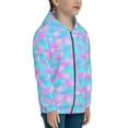 thumbnail image 5 of Xecao Purple Dragon Scales Pattern Zip Up Hoodies for Boys Girls, Sweatshirt with Pockets-Medium, 5 of 6