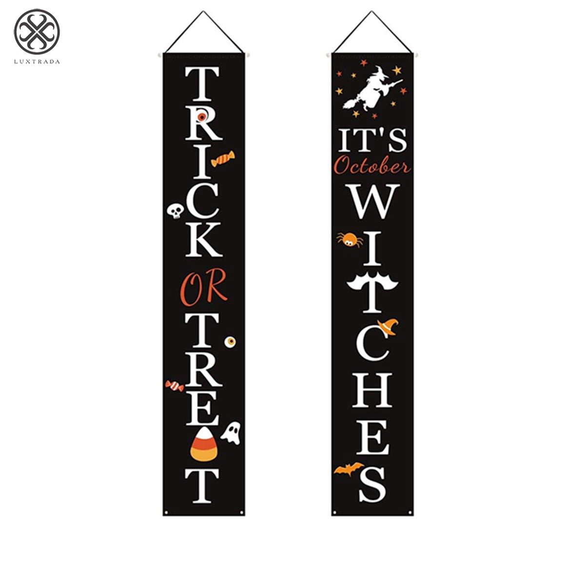Halloween Veranda Banner Set – 3 Teile, Polyester, Für Tür & Garten