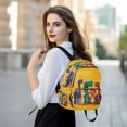 thumbnail image 6 of Quilted Backpack Fashion Backpack 10.23*5.11*12.59 Inch Women's Fashion Backpack Picnic Shopping Travel Out Sports backpack Colorful Dinosaurs, 6 of 7
