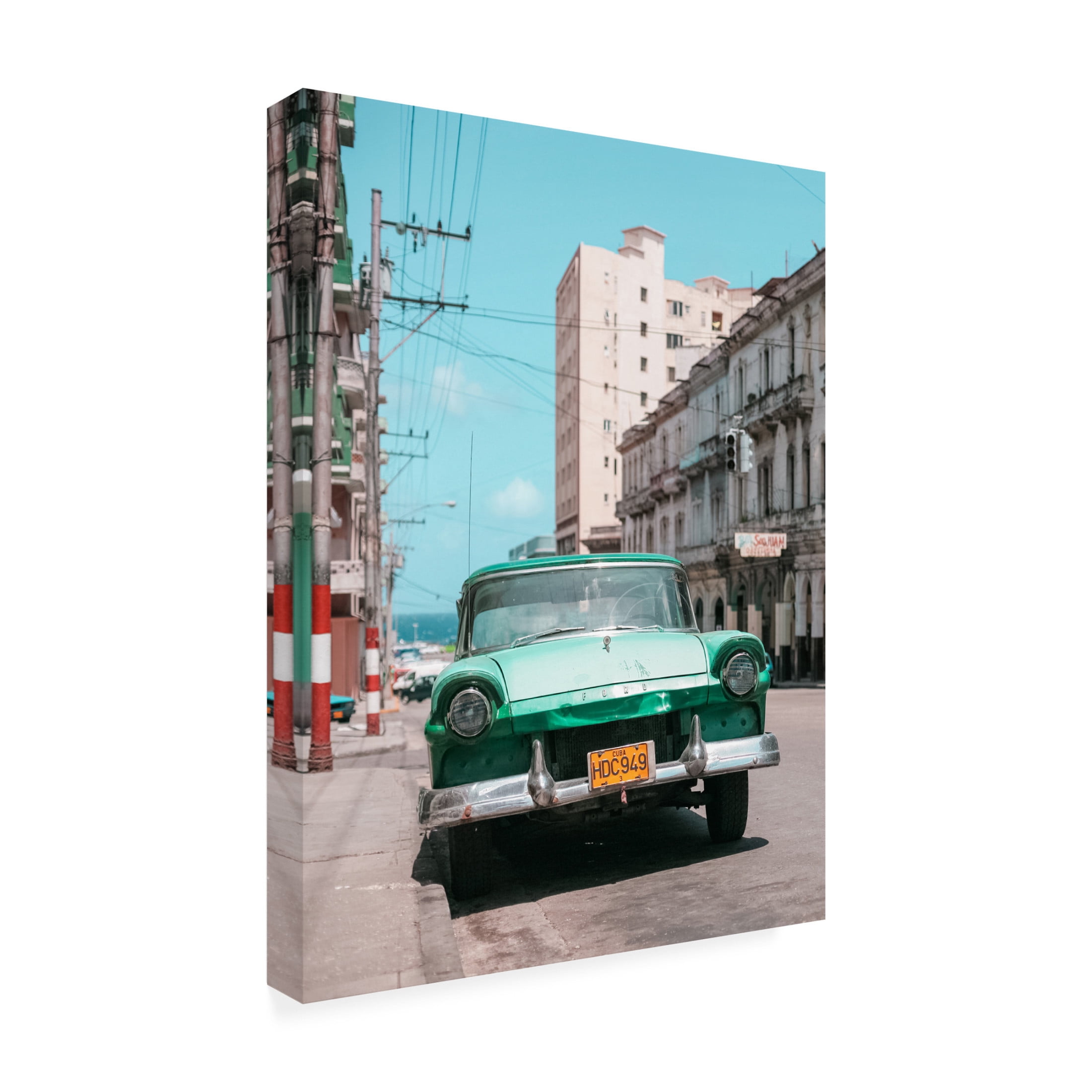 Canvas Wall Art - Alexander Yakovlev 'Old Havana 2' Wall Art for Living Room, Bedroom, or Office Décor by Trademark Fine Art - 24 x 32 Inches