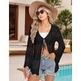 thumbnail image 2 of Swimsuit Cover Up for Women Tied Open Front Cardigans Beach Cover Up Long Sleeve Crochet Swim Cover Ups Shermie, 2 of 8