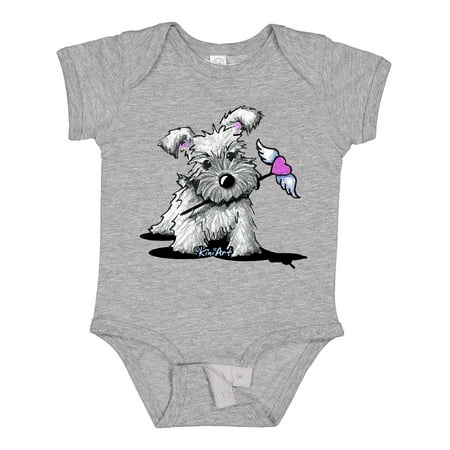 

Inktastic Schnauzer with Heart Gift Baby Boy or Baby Girl Bodysuit
