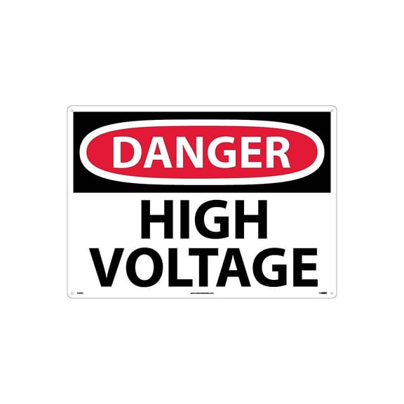 National Marker High Voltage 20X28 .040 Aluminum Danger Sign D49AD