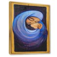 thumbnail image 2 of Designart Blue Madonna Christmas Art Traditional Floating Frame Wall Art, 2 of 4