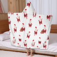 thumbnail image 5 of White Christmas Santa Pattern Hooded Bath Towel，60"x35" for Ages 3 To 12 Kids, Quick Dry Lightweight Soft Microfiber Hood Beach Towel Cover Up for Kids, 5 of 7
