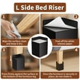 thumbnail image 6 of ZDDLOINP 4 Inch Bed Risers,Furniture Risers Heavy Duty Square,Width 3.1"-Height 2",Supports 6000 lbs - Protect Hardwood Floors from Scratches (4 Pack, Black), 6 of 6