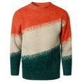 thumbnail image 2 of ZKCCNUK Men's Autumn And Winter New Men's Round Neck Pullover Bottoming Shirt Color Matching Bright Color Casual Large Size Sweater European Size Knitted Sweater, 2 of 7