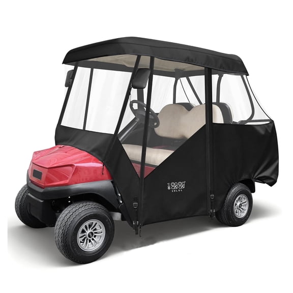 10L0L Golf Cart Enclosure 4 Passenger for Club Car Tempo Onward, 600D Waterproof Driving Rain Cover, Black