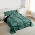 thumbnail image 3 of Manfei Teal Damask Flower Bedding Comforter Set, Tribal Hippie Mandala Twin Comforter Sets, Teen Adult Female Man Reversible Bedding Set, Super Cozy Room Decor, 2pcs, 3 of 8