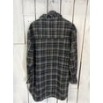 thumbnail image 3 of YMI Jeans Womens Button Down Long Sleeve Plaid Shacket (Black Plaid, Medium), 3 of 3