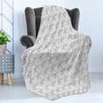 thumbnail image 4 of Food Soft Flannel Fleece Blanket, Outline Drawing of Pepper Pumpkin Tomato Radish Lettuce Carrot and Cucumber, Cozy Plush for Indoor and Outdoor Use, 60" x 80", Charcoal Grey White, by Ambesonne, 4 of 5