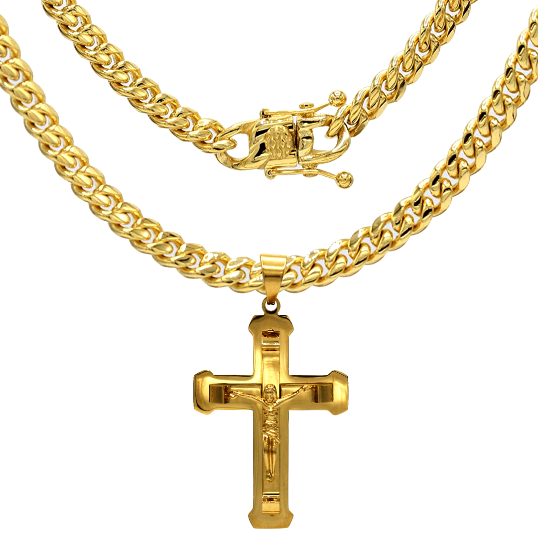 Cuban Link Necklace Set Fashion Jewelry 