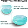 thumbnail image 2 of Small Pill Box (3 Pack), Daily Mini Pill Organizer Portable for Purse Pocket,Travel Pill Case Medicine Storage Container Earplug Case (Green）, 2 of 14
