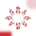 thumbnail image 5 of FSTDelivery Glossy Strawberry Press on Nails,Black Short Square Fake Nails,Acrylic Glossy Glue on Nails,Winter Christmas False Nails for Women Girls Holiday Daily Appointment Home Office Wear 24pcs, 5 of 6