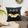 thumbnail image 4 of Luoshdecor Gold and Black Throw Pillow Covers 18x18 in,Merry Christmas Pillow Cases Square Decorative Cushion for Outdoor Home Bed Sofa Couch, 4 of 6