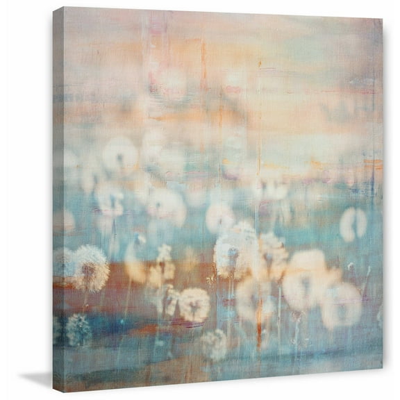 "Hazy Dandelions" Painting Print on Wrapped Canvas